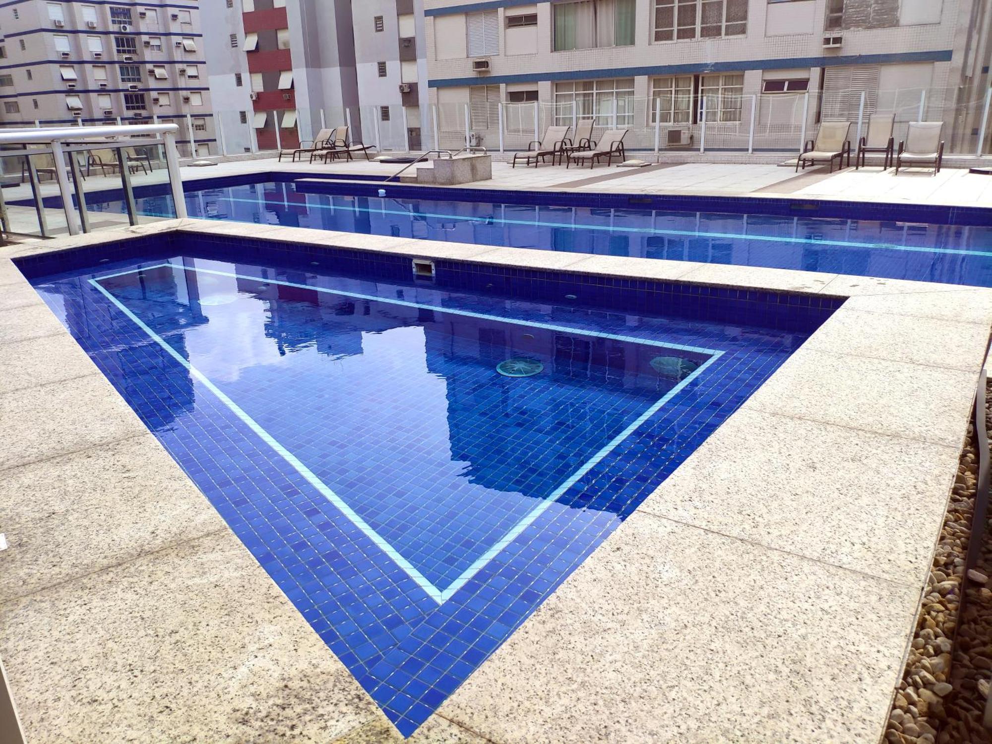 Book Santos - Condominio Unlimited - Apartamento Com Vista Mar E Apartamento Com Vista Piscina Buitenkant foto